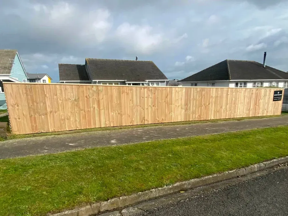 Long timber fence along a Palmerston North street frontage